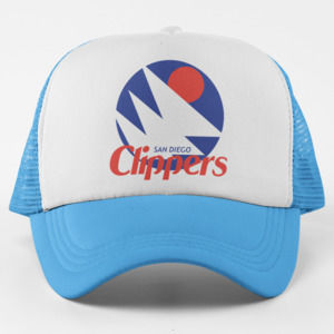 NEW San Diego Clippers 1978 Foam Trucker Mesh Snapback Hat 2TONE LIGHT BLUE